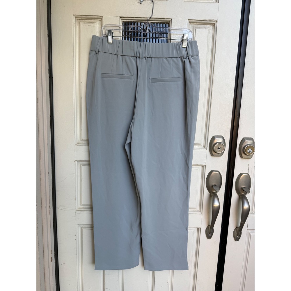 Halara High Waisted Pleated Wide Leg Trousers Grey Athleisure Pants Size Large - Picture 3 of 9